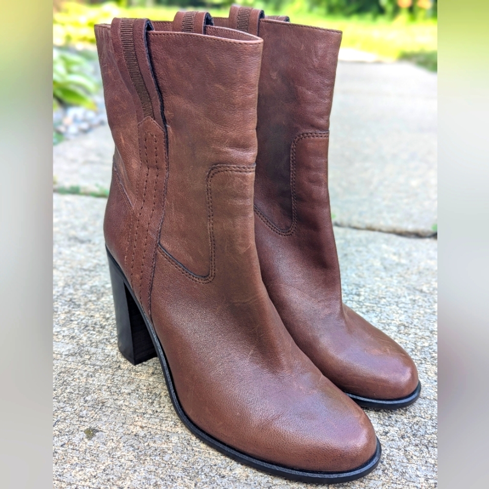 Brown Leather Ankle Boots kate spade new york Women's Baise Boot 8